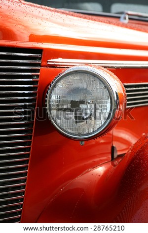 Antique Car Headlight and Grill