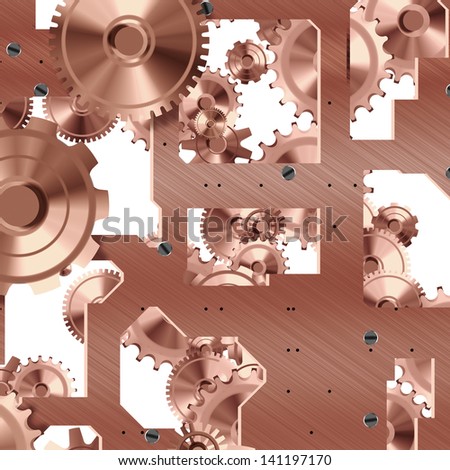 clockwork mechanism - abstract teamwork illustration