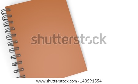 Copybook isolated on white background