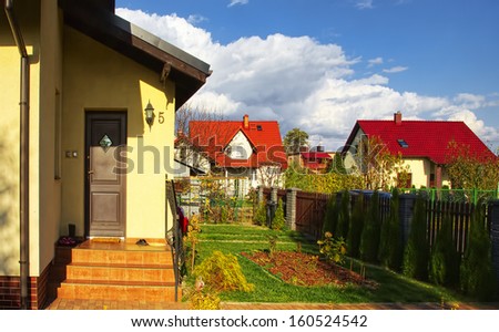 Residential house in the suburbia