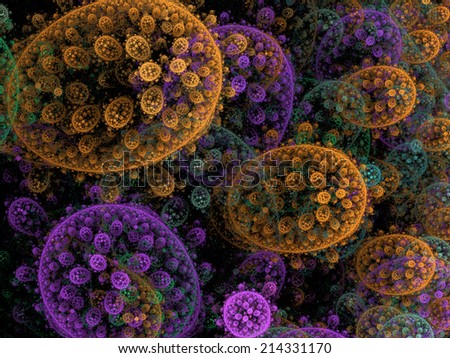 3D render illustration of colorful bacteria 3D render illustration of colorful bacteria