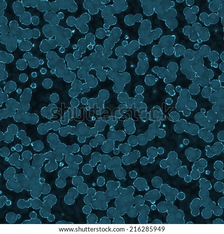 Bacteria under microscope - colorful illustration