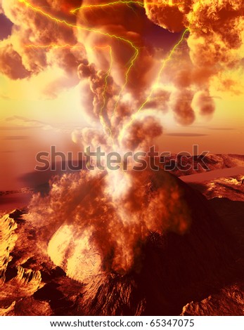 Massive volcanic eruption