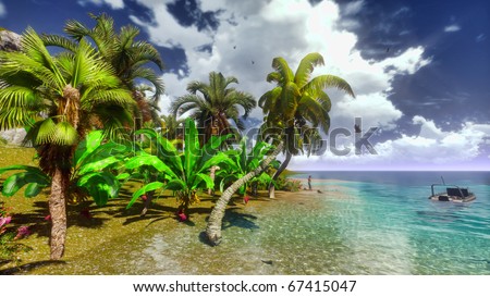 Hawaiian paradise beach