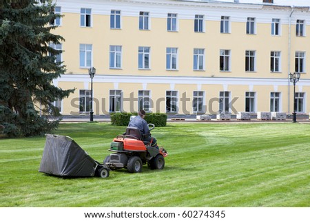 A lawn-mower at work