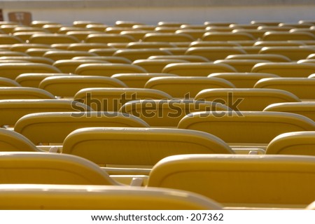Football stadium chairs at Georgia Tech
