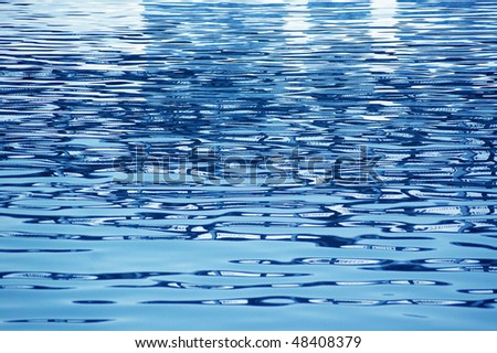 Blue background inside a river