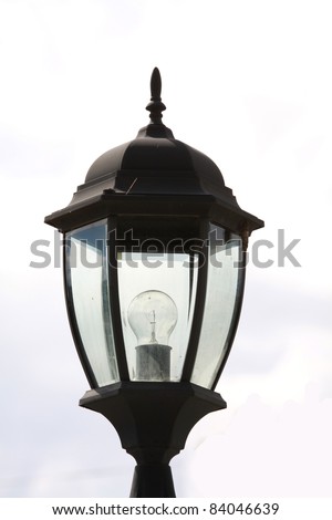 Street lamp on white background