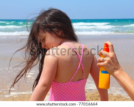 Sun care on the beach