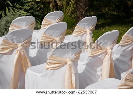 stock photo Wedding Ceremony Chairs