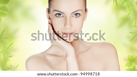 Beautiful young woman with clean skin