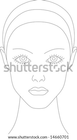 Kids Makeup on Blank Face For Cosmetics Design Blank Face For Foundation Design Blank