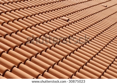 Mediterranean house roof style with ventilation holes