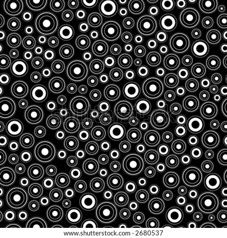 white and black wallpaper. stock vector : Seamless wallpaper pattern with round, wheel, 