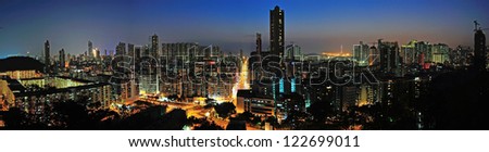 Downtown of Hong Kong, high density, poor area.