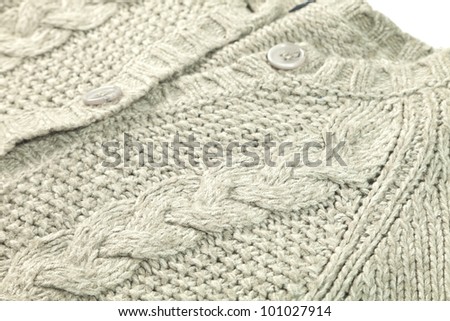 wool sweater isolated on white background
