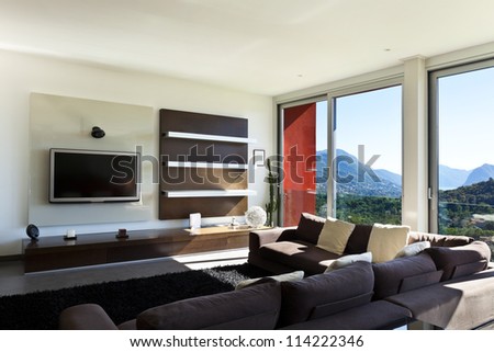 beautiful house, modern style, living room