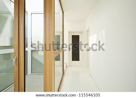 interior, stairwell of a modern home , corridor