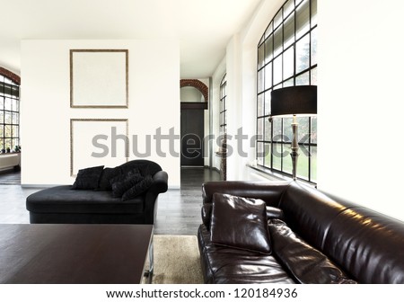 beautiful house, interior, view of the living room