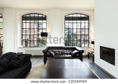 beautiful house, interior, view of the living room