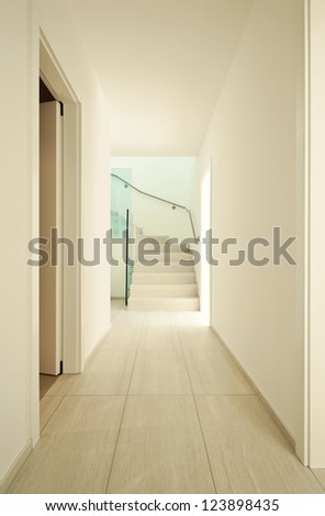 modern architecture, new empty apartment, corridor