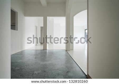 interior house empty, white walls