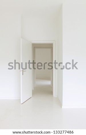 interior empty house, open door