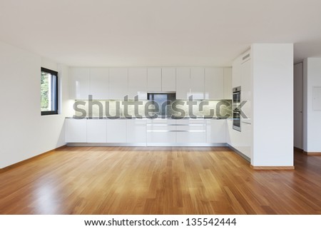 Interior Modern Empty Flat, Apartment Nobody Inside