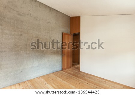 architecture modern design, mountain home, room with door