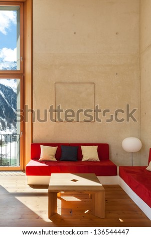 Architecture Modern Design, Mountain Home, Living Room