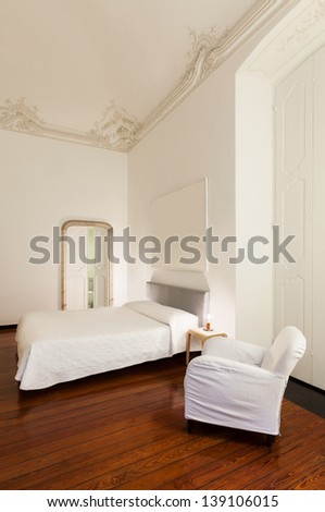 beautiful hotel room in old historic building, double room