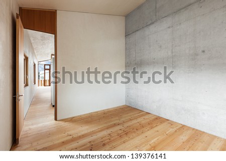 architecture modern design, home in concrete, room