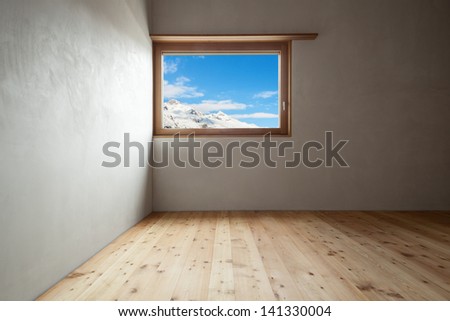 architecture modern design, mountain home, room view