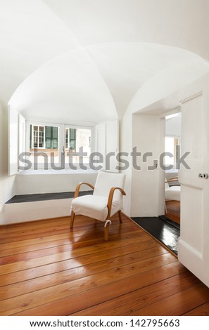 hotel in historic palace, interior, view room with window