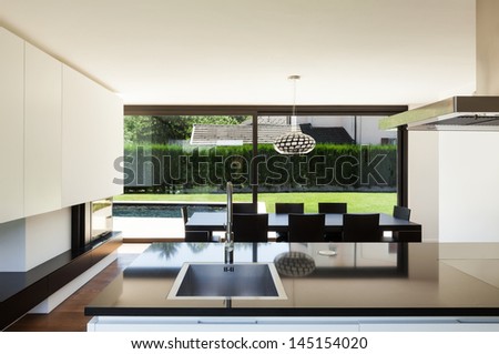 Modern Villa, Interior, View Room From Kitchen