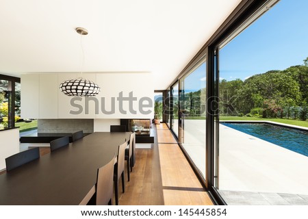 Modern Villa, Interior, Beautiful Dining Room