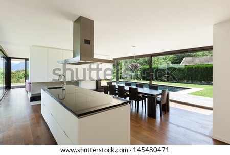 Modern Villa, Interior, Beautiful Kitchen