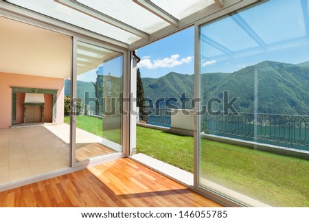 Interior Apartment With Garden, Veranda