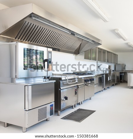 Professional Kitchen In Modern Building