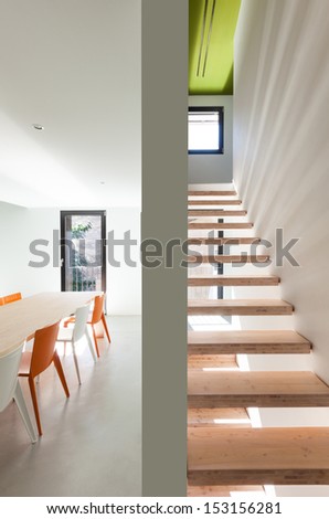 Beautiful Modern House, View Of The Stairs