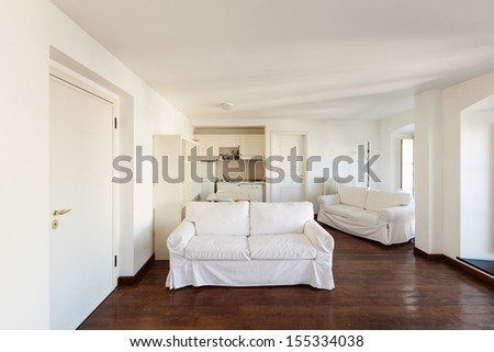 Interior, small apartment, room view