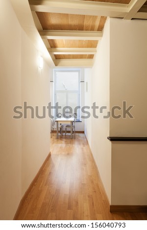 Interior, beautiful apartment, corridor