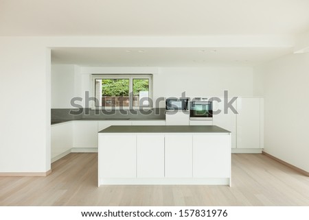 beautiful new apartment, interior, modern kitchen
