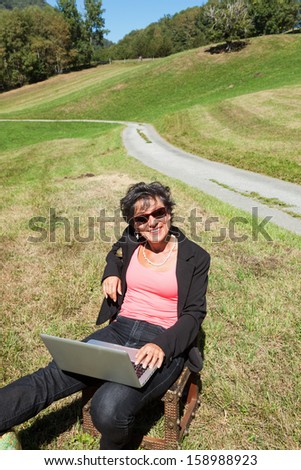 modern life of one business woman in the countryside