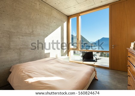 Beautiful Modern House In Cement, Interiors, Bedroom