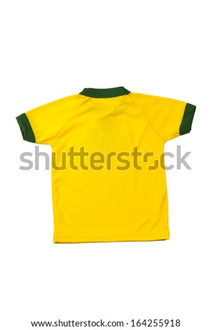 yellow t-shirt isolated on white background