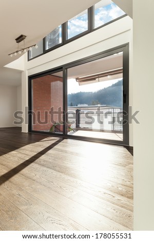 Architecture, interior of a new apartment, living room view