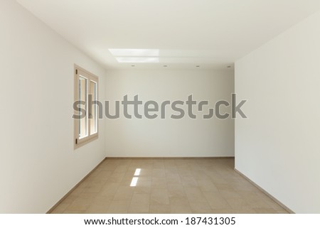 Interior of a new empty house, room view