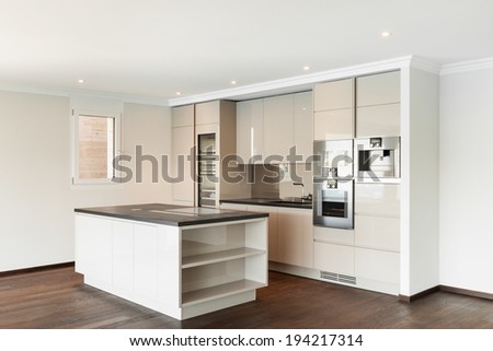 beautiful penthouse, view of modern kitchen