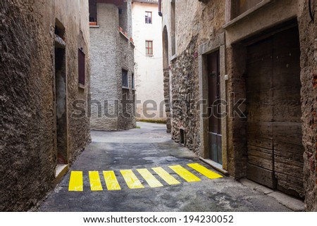 concept, crosswalks in the alley